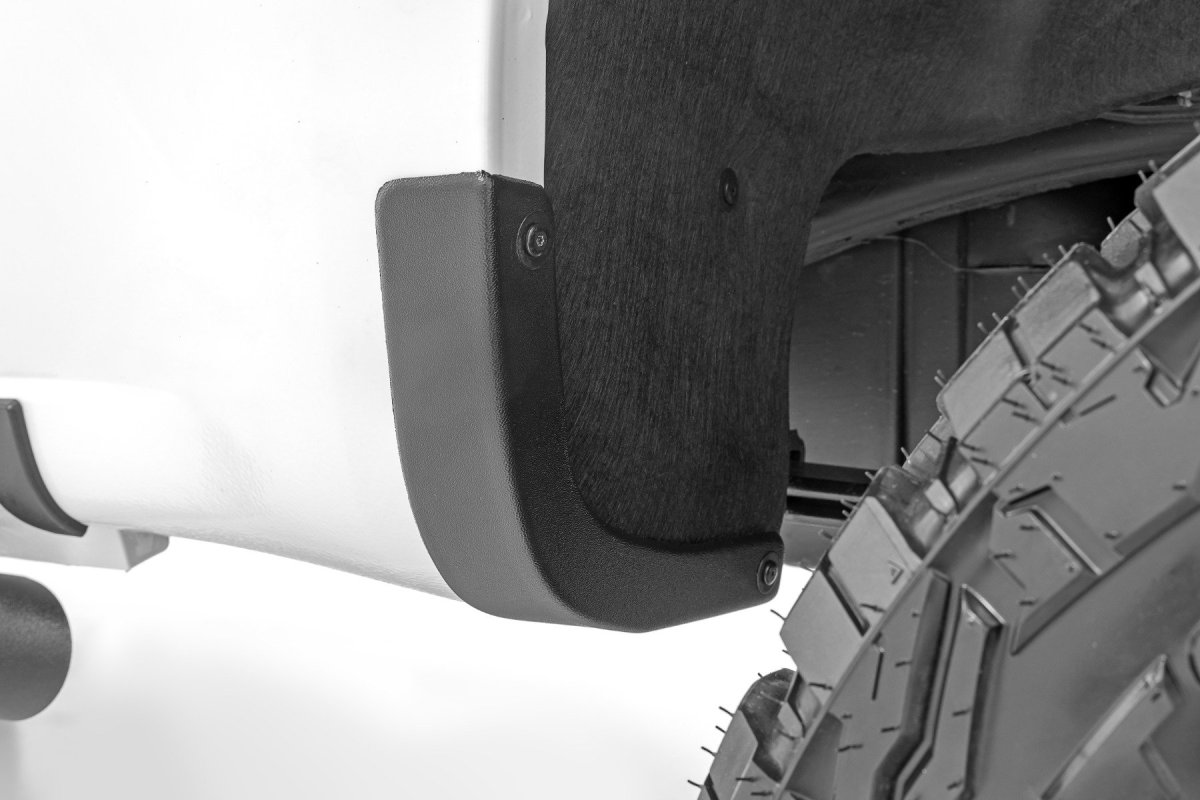 Chevrolet Silverado 1500 Mud Flap Delete Kit - Rough Country - Tri-Blend ABS - '19-'24